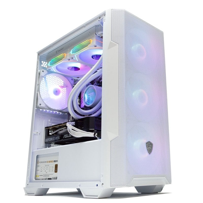 pccom PC de bureau PcCom Ready AMD Ryzen 7 5800X 32GB 1TB SSD RTX 5060 Windows 11 Home White