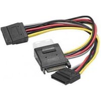 Doubleur d'alimentation Sata vers 1 Molex 2 Sata