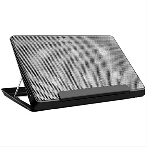 Refroidisseur PC Portable Laptop Cooling Pad puissant portable Quiet Slim Cooler 6 ventilateurs Hauteur portable for ordinateur portable support réglable Convient 12-17 pouces Refroidisseur Ordinateur