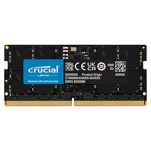 Crucial SO DIMM DDR5 16 Go 4800 MHz CL40 1Rx8

