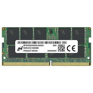 Micron SO DIMM DDR4 ECC 32 Go 3200 MHz CL22 2Rx8 16 Gbit MTA18ASF4G72HZ 3G2F1
