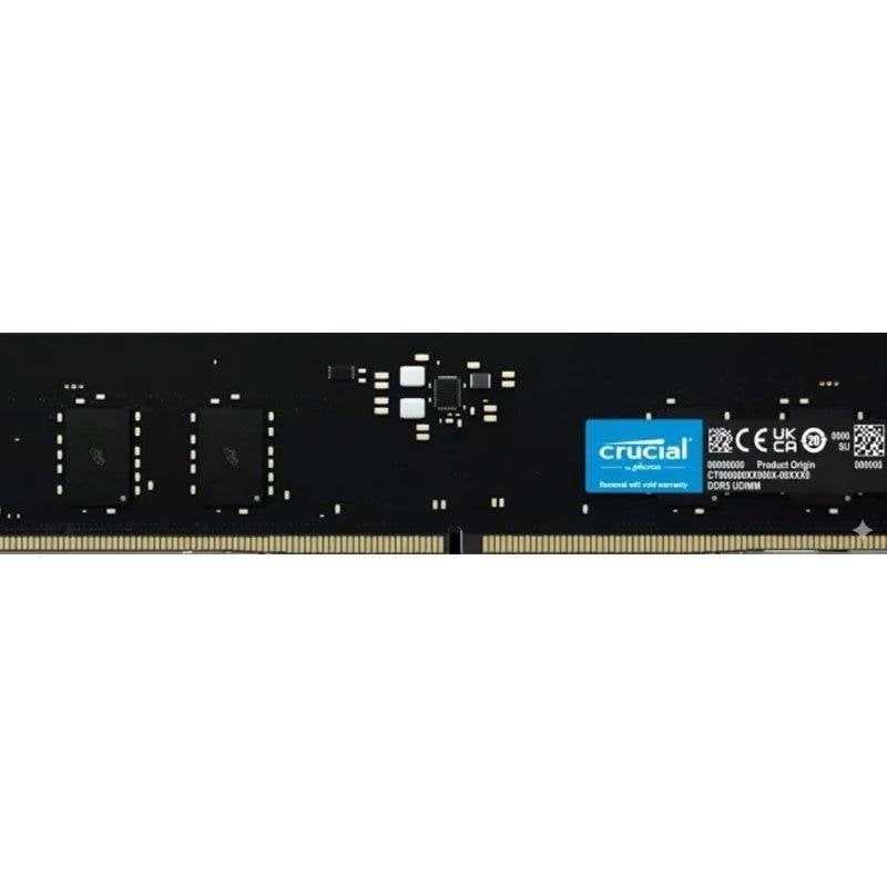 Crucial Memoria RAM Crucial 32G CT32G56C46U5 1x32GB DDR5 5600MHz CL46 AMD EXPO Intel XMP ECC Black