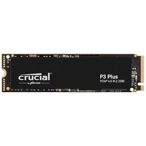 Crucial P3 Plus SSD 2To PCIe Gen4 NVMe M.2 SSD Interne, Jusqu’à 5.000 Mo s, Compatible avec Ordinateur Portable et de Bureau, Disque Dur SSD - CT2000P3PSSD801