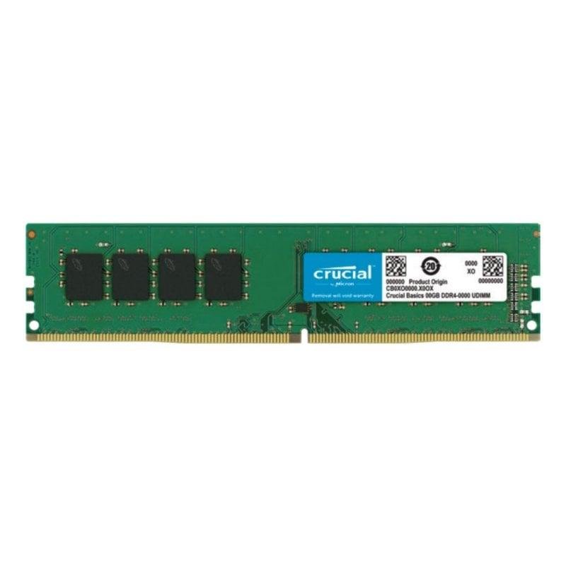 Crucial Memoria RAM Crucial CB8GU3200 4GB 1x4GB DDR4 3200MHz CL22 DIMM Sans RGB