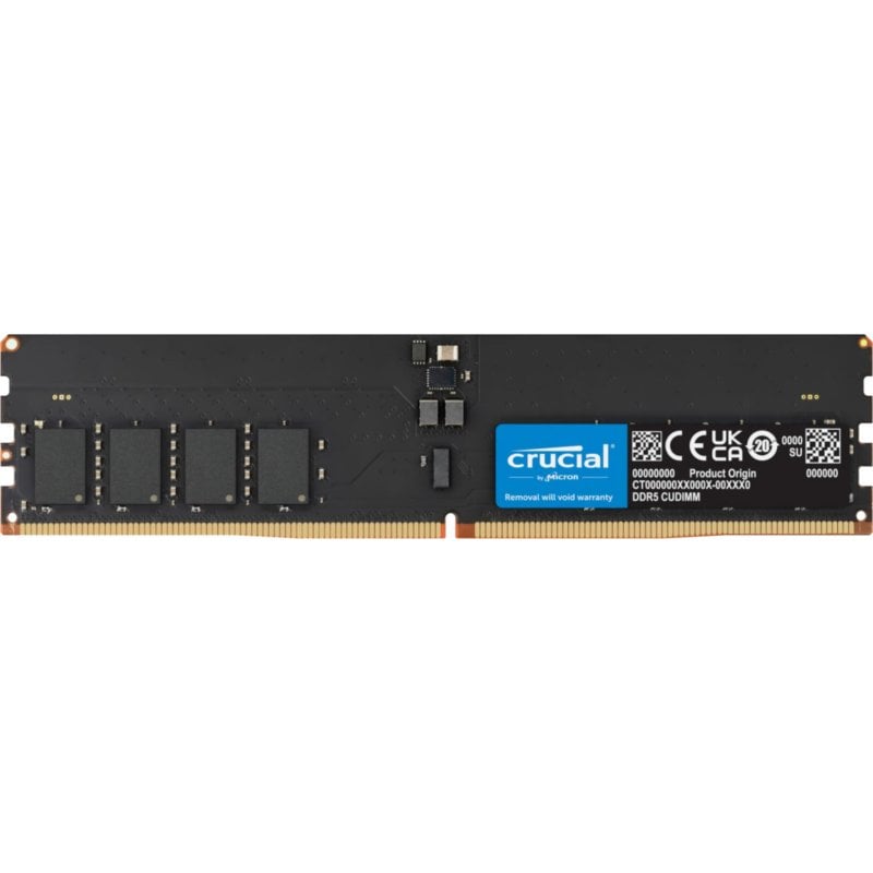 Crucial Mémoire RAM Crucial CT32G64C52CU5 32GB 1x32GB DDR5 6400MHz CL52 DIMM Black