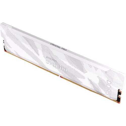 Memoire gamer - CRUCIAL Pro OC - CP16G64C32U5W - 16 Go DDR5-6400 UDIMM - CL32 avec dissipateur thermique - White