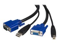 StarTech.com StarTech.com Cable KVM (clavier video souris) universel - 2 en 1 - VGA et USB (SVUSB2N1_15) - cable video USB - 4.6 m