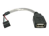 Startech Cable Adaptateur USB 2.0 StarTech.com Hembra a Placa Base 4 Pines 15 cm Grey