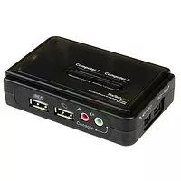 StarTech com KVM switch ecran clavier souris 2 ports VGA USB et Audio
