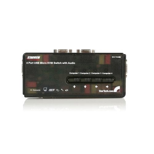 StarTech 4 Port USB KVM Switch w Audio Cables