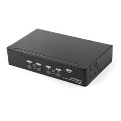 Startech StarTech.com Switch KVM DisplayPort à 4 Ports - 4K60Hz - Écran Unique - Switch KVM USB UHD DP 1.2 à 2 Ports avec Hub USB 3.0 Intégré et Audio - Dell HP Apple Lenovo - Conforme TAA