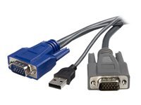 StarTech.com StarTech.com Cable KVM ultrafin 2 en 1 USB VGA - 1,8 m - cable clavier video souris (KVM) - 1.8 m