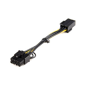StarTech com Cable adaptateur d alimentation PCI Express 6 broches vers 8 broches
