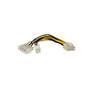 Cable adaptateur ATX 4 broches et Molex vers ATX 8 broches - 15 cm - Startech ( 5 de reduction avec le code promo SQUAD )