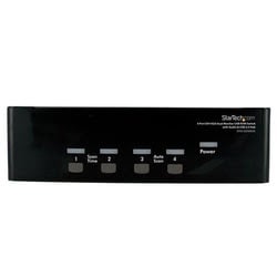 Startech StarTech.com Commutateur KVM USB et double écran DVI VGA à 4 ports avec audio et hub USB 2.0