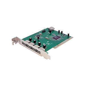 StarTech com Carte adaptateur PCI vers 7 Ports USB 2 0 interne externe
