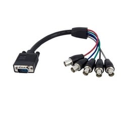 Startech Câble Adaptateur VGA HD15 à 5 BNC RGBHV StarTech.com 30 cm Mâle à Femelle