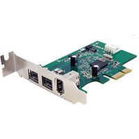 StarTech com StarTech com Carte adaptateur PCI Express vers 3 ports FireWire Faible encombrement 800 et 400 PEX1394B3LP adaptateur FireWire PCIe 2 ports
