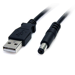 StarTech com Cable d alimentation USB vers prise DC Type M 5V de 90 cm
