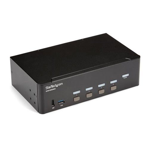 StarTech.com Switch KVM double affichage 4 ports HDMI avec hub USB integre