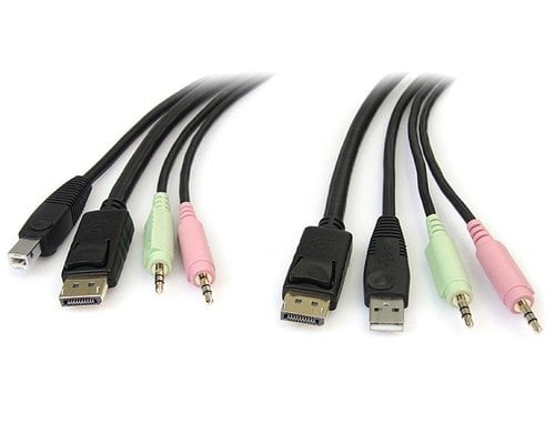 StarTech 4-in-1 USB DisplayPort KVM Switch Cable