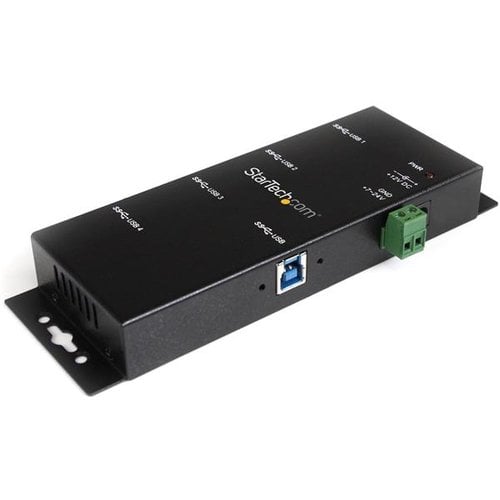 Startech StarTech.com Hub USB 3.0 4 Ports - 5Gbps - Hub USB-A Industriel en Métal - Hub de Données USB Montable au Mur ou sur le Bureau - Hub d'Extension USB Conforme TAA