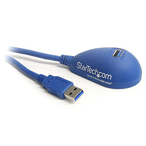 StarTech com Cable d extension USB A 3 0 vers USB A sur socle M F 1 5 m Blue
