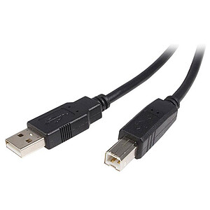 StarTech com Cable USB A 2 0 vers USB B M M 50 cm Black