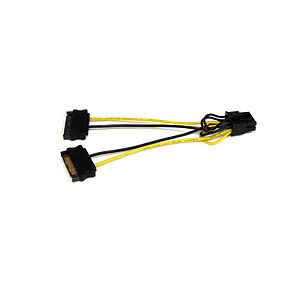 Startech StarTech.com Câble adaptateur d'alimentation SATA vers carte vidéo PCI Express 8 broches de 15 cm