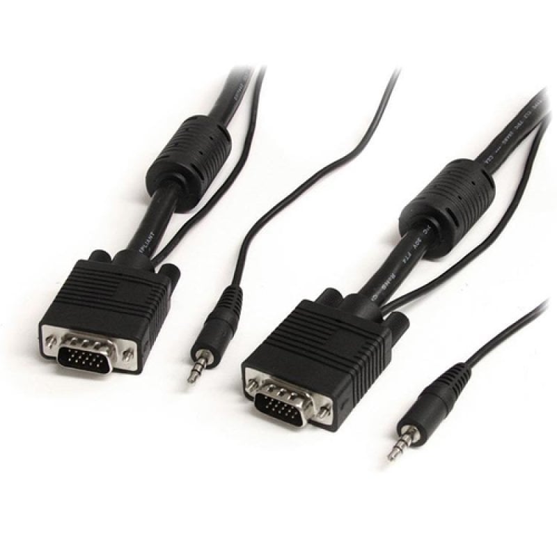 Startech Cable Coaxial VGA de Alta Resolución para Monitor de Vídeo HD15 Macho a Macho con Audio 5m