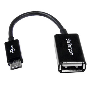 Startech com Adaptateur micro USB B male USB 2 0 Host OTG femelle Black
