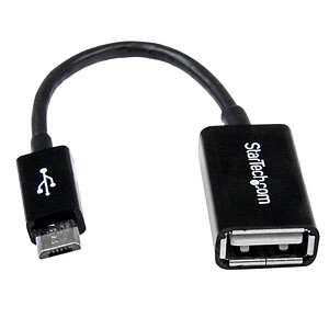 Startech com Adaptateur micro USB B male USB 2 0 Host OTG femelle Black