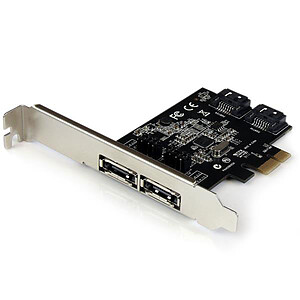 StarTech com Carte controleur PCI E avec 2 ports SATA III interne et 2 ports eSATA externe