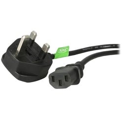 StarTech 3m UK Power Cord - 3 Pin Mains Lead
