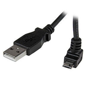 StarTech com Cable USB 2 0 A male micro USB B male coude 90A� vers le haut 2 m Black

