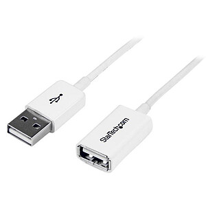 StarTech com Cable d extension USB 2 0 Type A A M F 3 m White
