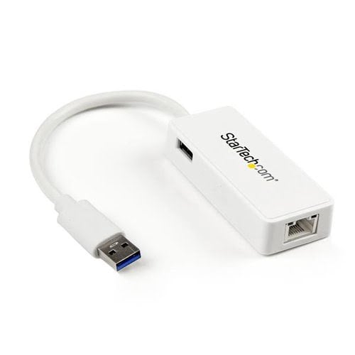 Startech Carte Réseau StarTech USB31000SPTW USB 3.0 Gigabit Ethernet 5 Gbps Pass-Through White