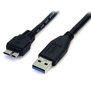 StarTech com Cable USB A 3 0 vers micro USB B 3 0 M M 0 5 m
