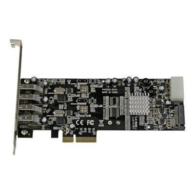 Carte controleur PCI Express a 4 ports USB 3.0 - STARTECH - PEXUSB3S42V - UASP et SATA LP4