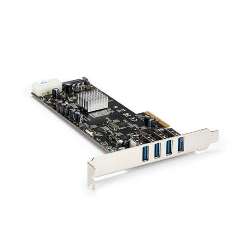 StarTech com Carte controleur PCI E 4 ports Type A SATA LP4
