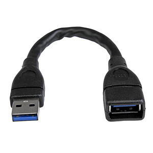StarTech com Cable d extension USB A 3 0 vers USB A M F 0 15 m Black
