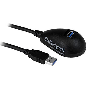 StarTech com Cable d extension USB A 3 0 vers USB A sur socle M F 1 5 m Black
