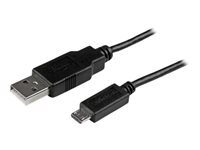 StarTech.com StarTech.com Cable de charge synchronisation mobile USB A vers Micro B mince de 0,5m - Cordon USB 2.0 pour smartphone tablette M M Black - cable USB - 50 cm