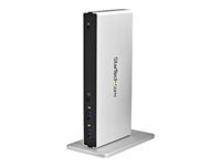 StarTech com StarTech com Station d accueil USB Replicateur de ports USB 3 0 Double affichage DVI avec adaptateurs HDMI et VGA GbE Hub USB Audio station d accueil USB DVI 1GbE