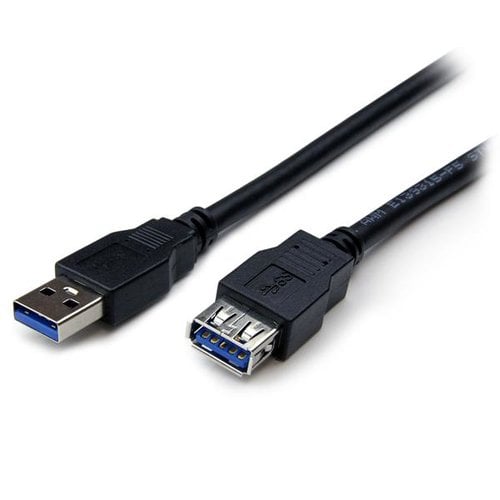 StarTech com Cable d extension USB A 3 0 vers USB A M F 2 m Black
