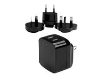 StarTech.com StarTech.com Chargeur mural USB a 2 ports - Haute puissance 17W 3,4A - Chargeur de voyage international - Adaptateur secteur USB - White adaptateur secteur - USB - 17 Watt