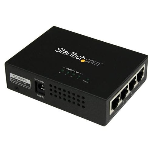 Startech StarTech.com Injecteur PoE à 4 ports Gigabit - Midspan Power over Ethernet - 802.3at af