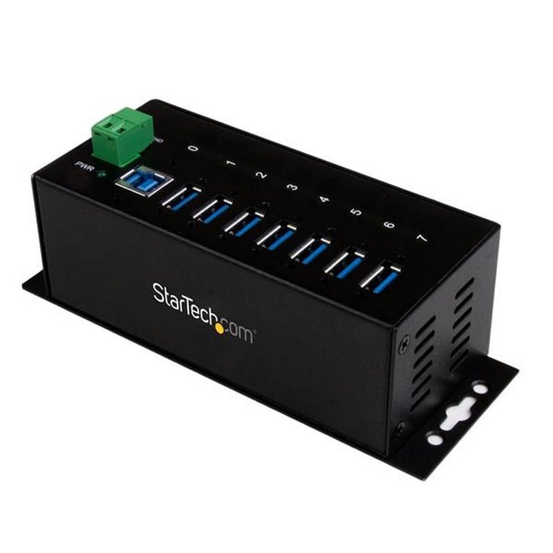 Startech StarTech.com Hub USB 3.0 à 7 ports - 5Gbps - Hub USB-A industriel en métal avec protection ESD et protection contre les surtensions de 350W - Montage sur rail DIN, mural ou sur bureau - Hub d'extension USB conforme TAA