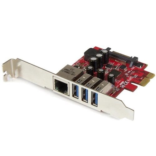 StarTech com Carte PCI Express a 3 ports et 1 port Gigabit Ethernet avec UASP
