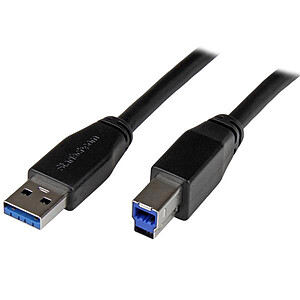 StarTech com Cable Type A vers USB Type B de 5 m M M Black
